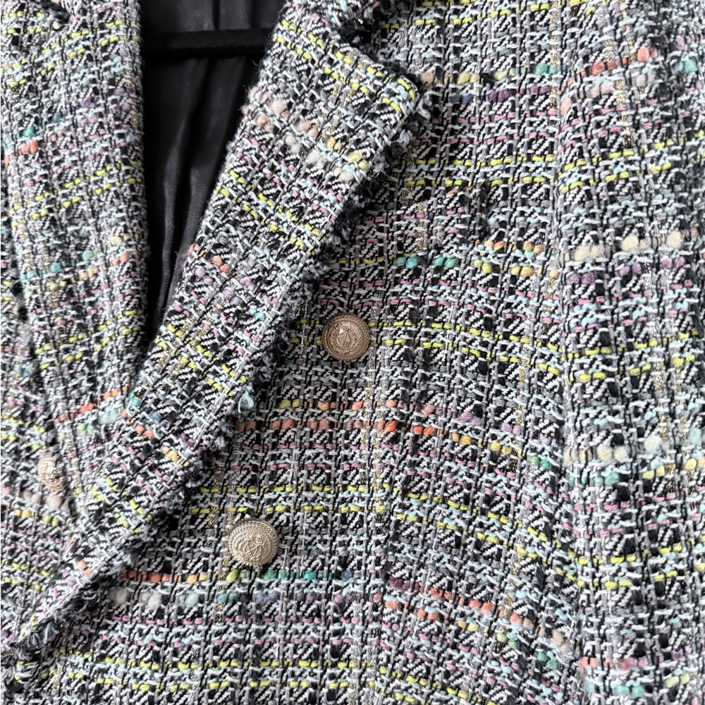 Generation love Eliza tweed double breasted blazer in "rainbow" size L - Picture 6 of 10